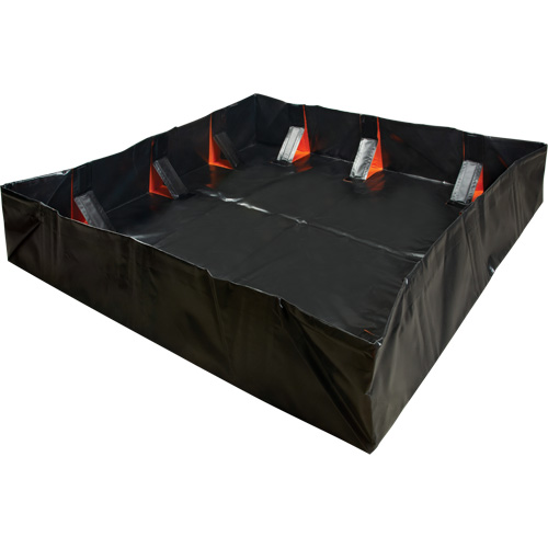 IBX Wall Pop-Up Berm, 2244 US gal. Capacity, 12' W x 25' L x 12" H, Snap-Up Bracket FMT Sales Ltd