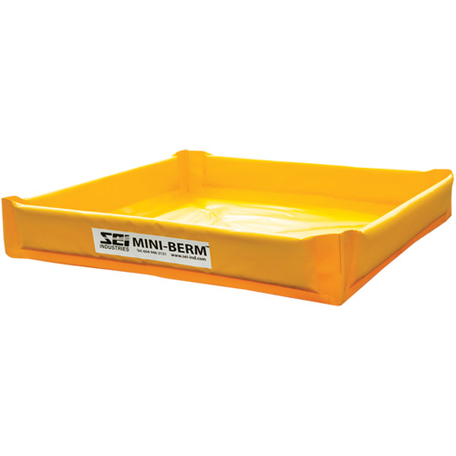 Yellow PVC Mini-Berm, 60 US gal. Capacity, 4' W x 4' L x 6" H FMT Sales Ltd