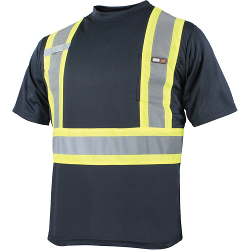 T-shirt &agrave; manches courtes et s&eacute;chage rapide, Polyester, Petit, Bleu marine FMT Sales Ltd