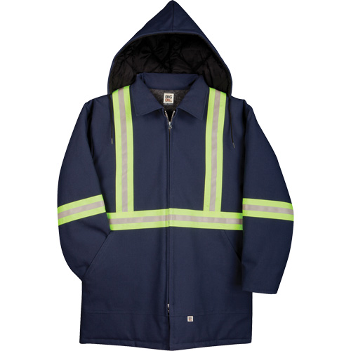 Parka en canard de premi&egrave;re qualit&eacute; avec mat&eacute;riau r&eacute;fl&eacute;chissant, Bleu marine, Moyen FMT Sales Ltd