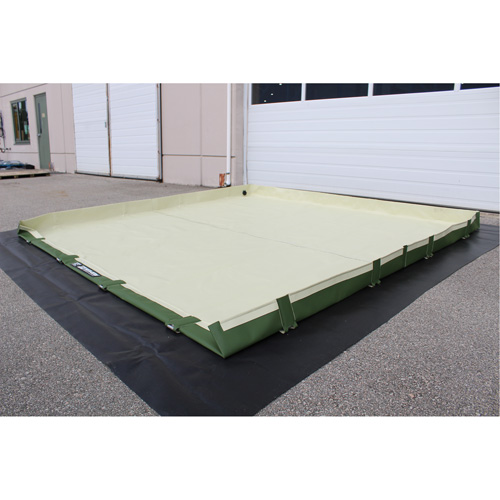 Easy-Riser Insta-Berm, 2244 US gal. Capacity, 12' W x 50' L x 6" H, Hinge Bracket FMT Sales Ltd