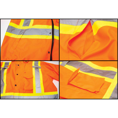 Parka d'hiver imperm&eacute;able 7-en-1, Orange haute visibilit&eacute;, Moyen FMT Sales Ltd