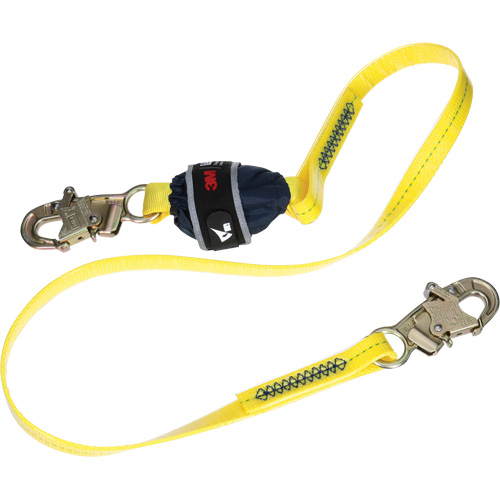 Coated Web Shock-Absorbing Lanyard, 6', Snap Hook Center, Snap Hook Leg Ends FMT Sales Ltd