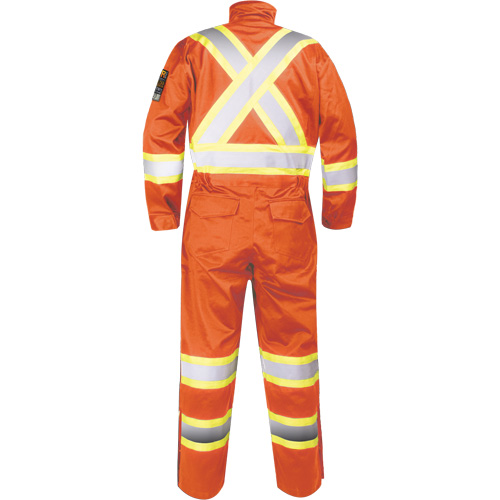 Fire-Resistant Coverall with High-Visibility Bands, Size Small, Orange FMT Sales Ltd