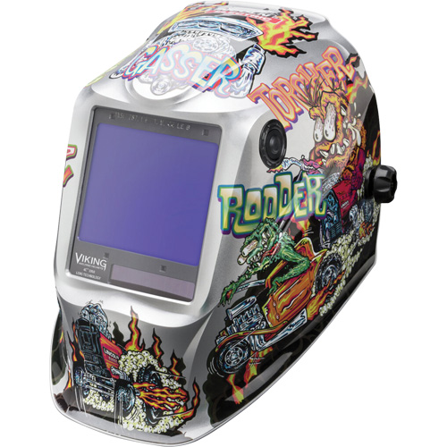 VIKING 3350 Hot Rodders Welding Helmet, 3.74" L x 3.34" W View Area, 5 - 13 Shade Range FMT Sales Ltd