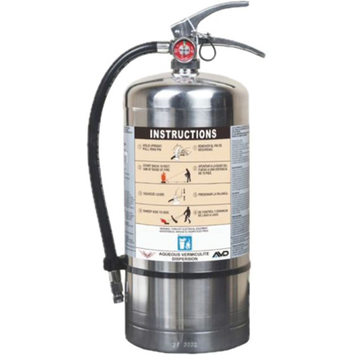 Extincteur pour la protection contre l'incendie de pile Lithium-ion, AVD, Capacit&eacute; 6 L FMT Sales Ltd