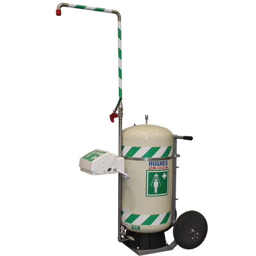 Douche d'urgence mobile et ind&eacute;pendant avec douche oculaire et faciale, Capacit&eacute; 30 gal., Conformit&eacute; Aucune FMT Sales Ltd