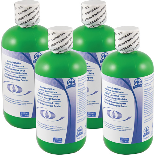Additif pour pr&eacute;server l'eau dans les douches oculaires d'urgence autonomes, Canada, paquet de 4, 8 oz FMT Sales Ltd