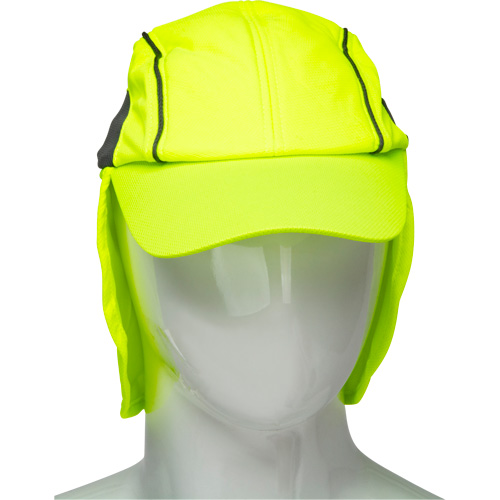 Chapeaux de refroidissement avec voiles pour le cou, Lime haute visibilit&eacute; FMT Sales Ltd
