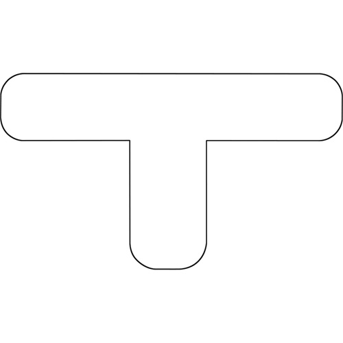 Formes pour le marquage des planchers, T, 9,5" lo x 6,5" la, Blanc, Vinyle FMT Sales Ltd