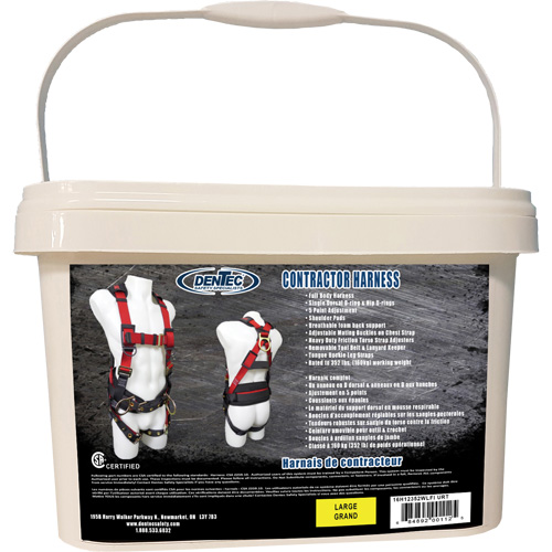 Contractor Safety Harness in Pail, CSA Certified, Class AP, Large, 352 lbs. Cap. FMT Sales Ltd