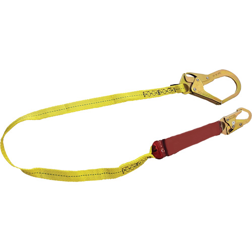 External Energy Absorber Lanyard with 2-1/4" Hook, 6', Snap Hook Center, Snap Hook Leg Ends, Polyester FMT Sales Ltd