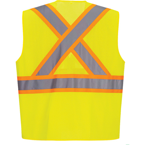 Veste de s&eacute;curit&eacute; &agrave; bandes contrastantes, Jaune lime haute visibilit&eacute;, Petit, Polyester FMT Sales Ltd