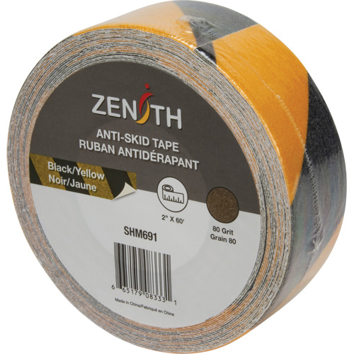 Anti-Skid Tape, 2" x 60', Black & Yellow FMT Sales Ltd
