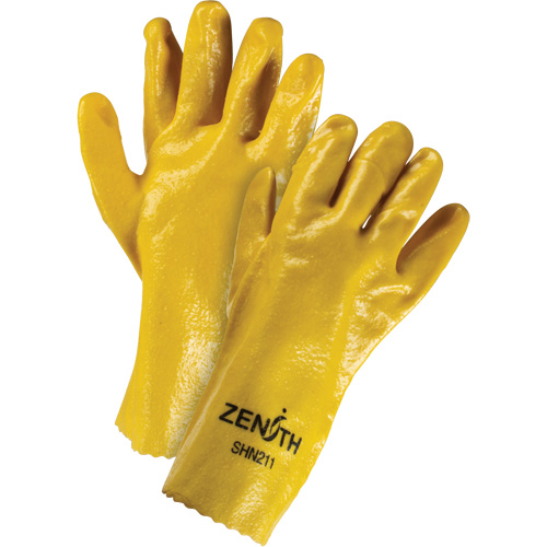Rough-Finish Chemical-Resistant Gloves, Size 9, 12" L, PVC, Interlock Inner Lining, 47-mil FMT Sales Ltd