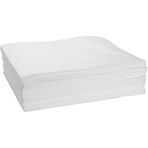 Feuilles absorbantes li&eacute;es, Huile seulement, 15" x 19", 14 gal. d'absorption FMT Sales Ltd
