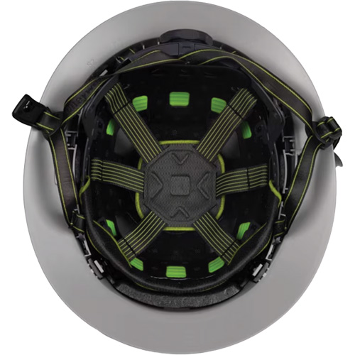 Casque Fibre Metal de style escalade avec bordure compl&egrave;te, R&eacute;pond aux normes CSA type 2, Suspension Rochet, Non ventil&eacute; FMT Sales Ltd
