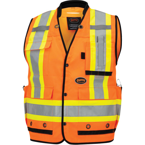 6680 Veste d'arpenteur antimicrobienne haute visibilit&eacute; avec dos en maille, Orange haute visibilit&eacute;, Petit, Polyester FMT Sales Ltd