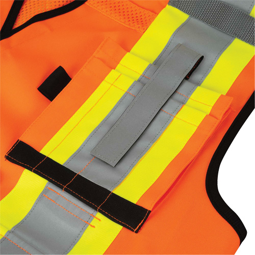 6680 Veste d'arpenteur antimicrobienne haute visibilit&eacute; avec dos en maille, Orange haute visibilit&eacute;, Petit, Polyester FMT Sales Ltd