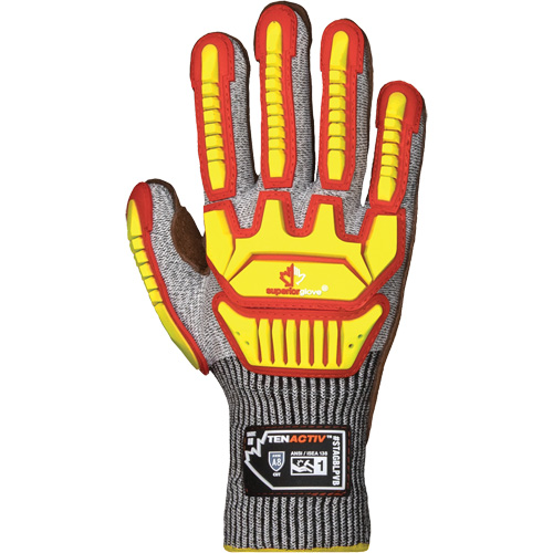 Gants antichocs TenActiv STAGBLPVB, T-Grand, Paume en Cuir de vache, Poignet Poignet en tricot FMT Sales Ltd