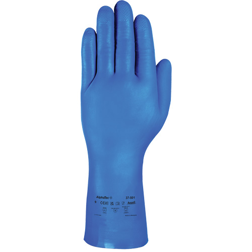 AlphaTec&reg; 37-501 Blue Medium-Duty Chemical-Resistant Gloves, Size 7, 13" L, Nitrile, 16.5-mil FMT Sales Ltd