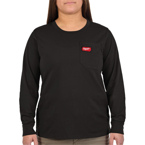 GRIDIRON Long Sleeve Pocket T-Shirt, Women's, X-Small, Black FMT Sales Ltd