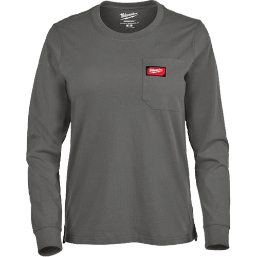 GRIDIRON Long Sleeve Pocket T-Shirt, Women's, X-Small, Grey FMT Sales Ltd