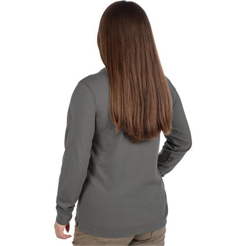 GRIDIRON Long Sleeve Pocket T-Shirt, Women's, X-Small, Grey FMT Sales Ltd