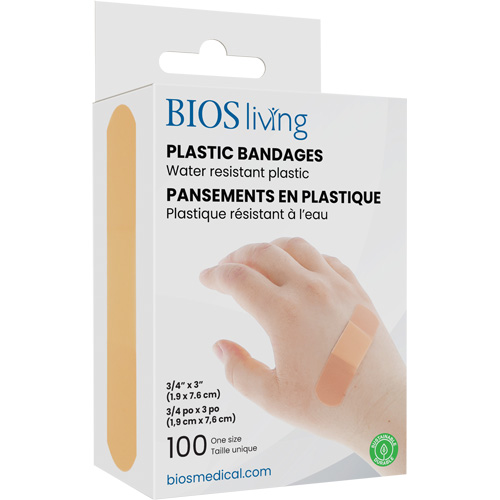 Bandages hydrofug&eacute;s, Rectangulaire/carr&eacute;e, 3", Plastique, St&eacute;rile FMT Sales Ltd