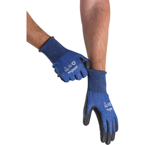 Gants &eacute;lastiques &eacute;cologiques r&eacute;sistants &agrave; la coupe, Taille 9, Calibre 18, Rev&ecirc;tement Polyur&eacute;thane, Enveloppe en Acier inoxydable/PEHP/rPET, ASTM ANSI niveau A5 FMT Sales Ltd