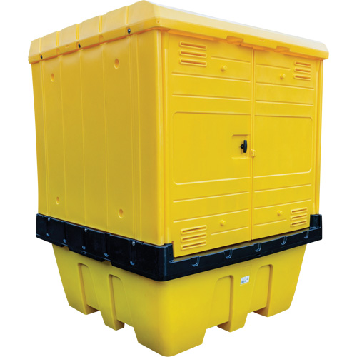 Hard Cover IBC Spill Pallet, 70" L x 70" W x 90" H, 1135 lbs. Load Capacity FMT Sales Ltd