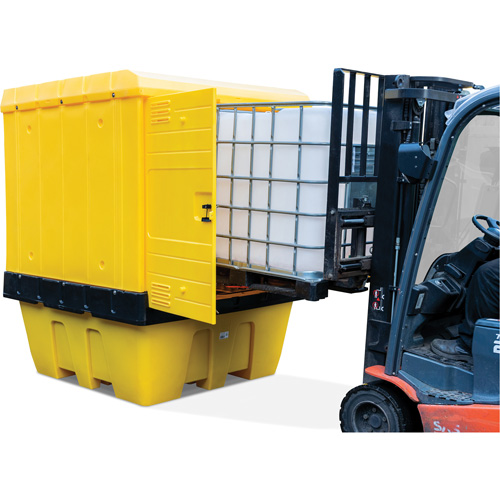 Hard Cover IBC Spill Pallet, 70" L x 70" W x 90" H, 1135 lbs. Load Capacity FMT Sales Ltd