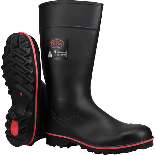Bottes de s&eacute;curit&eacute; Boss Footwear avec r&eacute;sistance int&eacute;grale aux d&eacute;charges &eacute;lectriques, M&eacute;lange de polym&egrave;res/PVC, Embout Acier, Pointure 4 FMT Sales Ltd