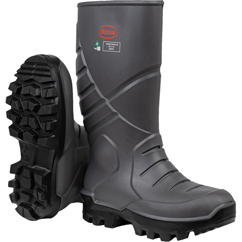 Boss&reg; Footwear Full Safety Boot with Midsole & Internal Met Guard, Thermal Polyurethane, Steel Toe, Puncture Resistant Sole, Size 6 FMT Sales Ltd
