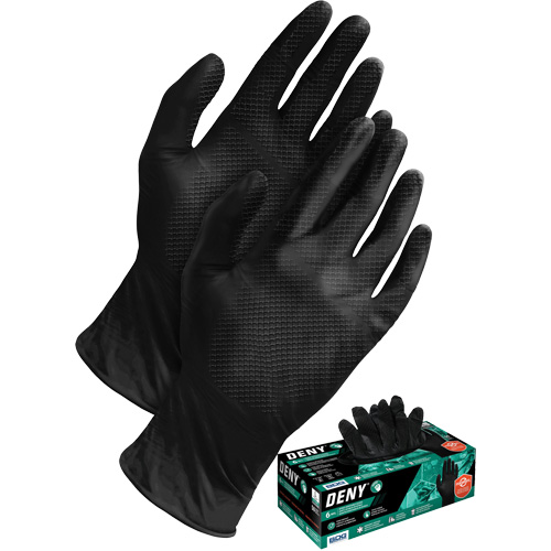 Deny&reg; Disposable Gloves, Small, Nitrile, 6-mil, Powder-Free, Black FMT Sales Ltd