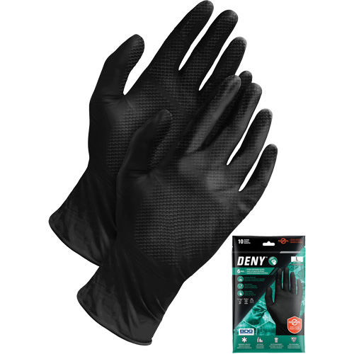 Deny&reg; Disposable Gloves, Small, Nitrile, 6-mil, Powder-Free, Black FMT Sales Ltd