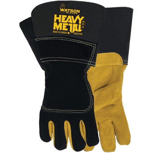Gants de soudage d'hiver Black Velvet Heavy Metal, Taille Petit, Enveloppe en Cuir d'&eacute;lan refendu, ASTM ANSI niveau A5 FMT Sales Ltd