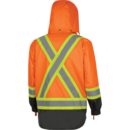 5056 Pioneer&reg; Yukon 7-in-1 Waterproof Winter Safety Parka, Polyester, Black/High Visibility Orange, X-Small FMT Sales Ltd