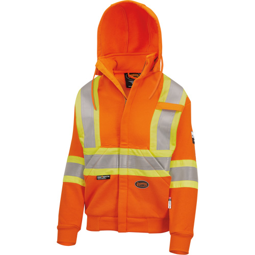 Chandail lourd avec capuchon, Femmes, T-petit, Orange haute visibilit&eacute; FMT Sales Ltd