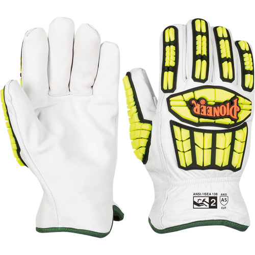 Cut and Impact-Resistant Gloves, Small, Goatskin Palm, Gauntlet Cuff FMT Sales Ltd