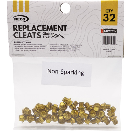 Glacier Trek Non-Sparking Replacement Cleats, Copper, Stud Traction, One Size FMT Sales Ltd