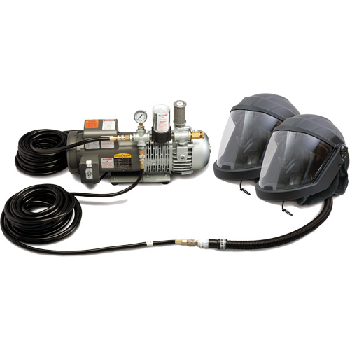 Syst&egrave;me de casque et de protection respiratoire &agrave; adduction d'air DEFENDER pour 2 travailleur FMT Sales Ltd