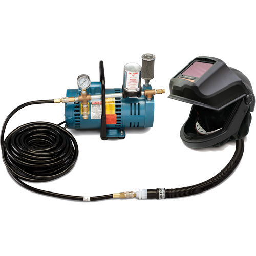 1-Worker DEFENDER Supplied Air Shield & Flip-Front Welding Helmet System FMT Sales Ltd
