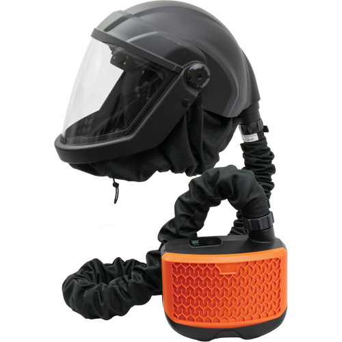 Respirateur &agrave; adduction d'air purifi&eacute; avec visi&egrave;re et ensemble de ventilation PEAKAIR DEFENDER, Respirateur &agrave; masque, Pile Lithium-ion FMT Sales Ltd