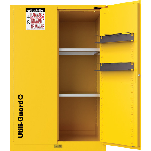 Utili-Guard+ Flammable Safety Cabinet, 90 Gal., 2 Door, 43" W x 65" H x 37" D FMT Sales Ltd