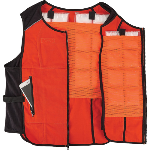 Chill-Its 6260 Lightweight Phase Change Cooling Vest with Rechargeable Packs, Small/Medium, Orange FMT Sales Ltd