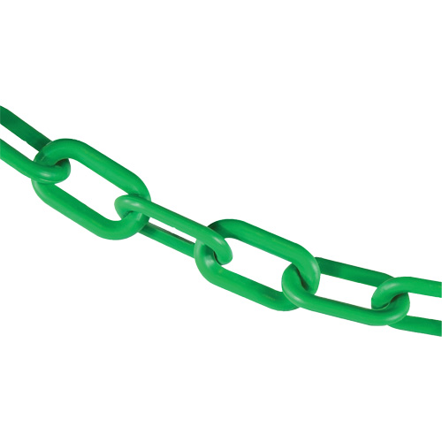 Chaîne de barri&egrave;re en plastique, Vert, Maillon de 2", 100' de long FMT Sales Ltd