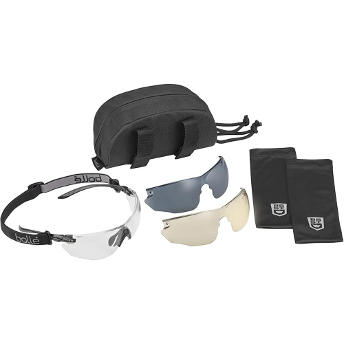 Combat Safety Glasses Kit, Clear/Smoke/Copper Lens, Anti-Fog/Anti-Scratch, ANSI Z87+ FMT Sales Ltd