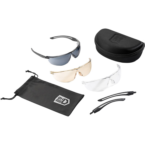 Gunfire 2.0 Ballistic Protection Safety Glasses Kit, Clear/Smoke/Copper Lens, Anti-Fog/Anti-Scratch, ANSI Z87+ FMT Sales Ltd