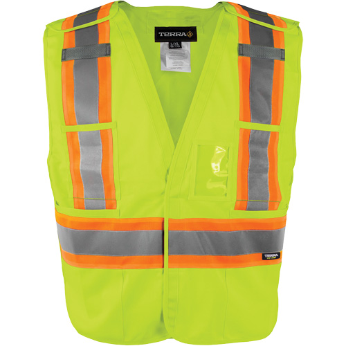 Gilet haute visibilit&eacute; &agrave; d&eacute;tachement rapide en 5 points, Orange haute visibilit&eacute;, Moyen/Petit, Polyester FMT Sales Ltd